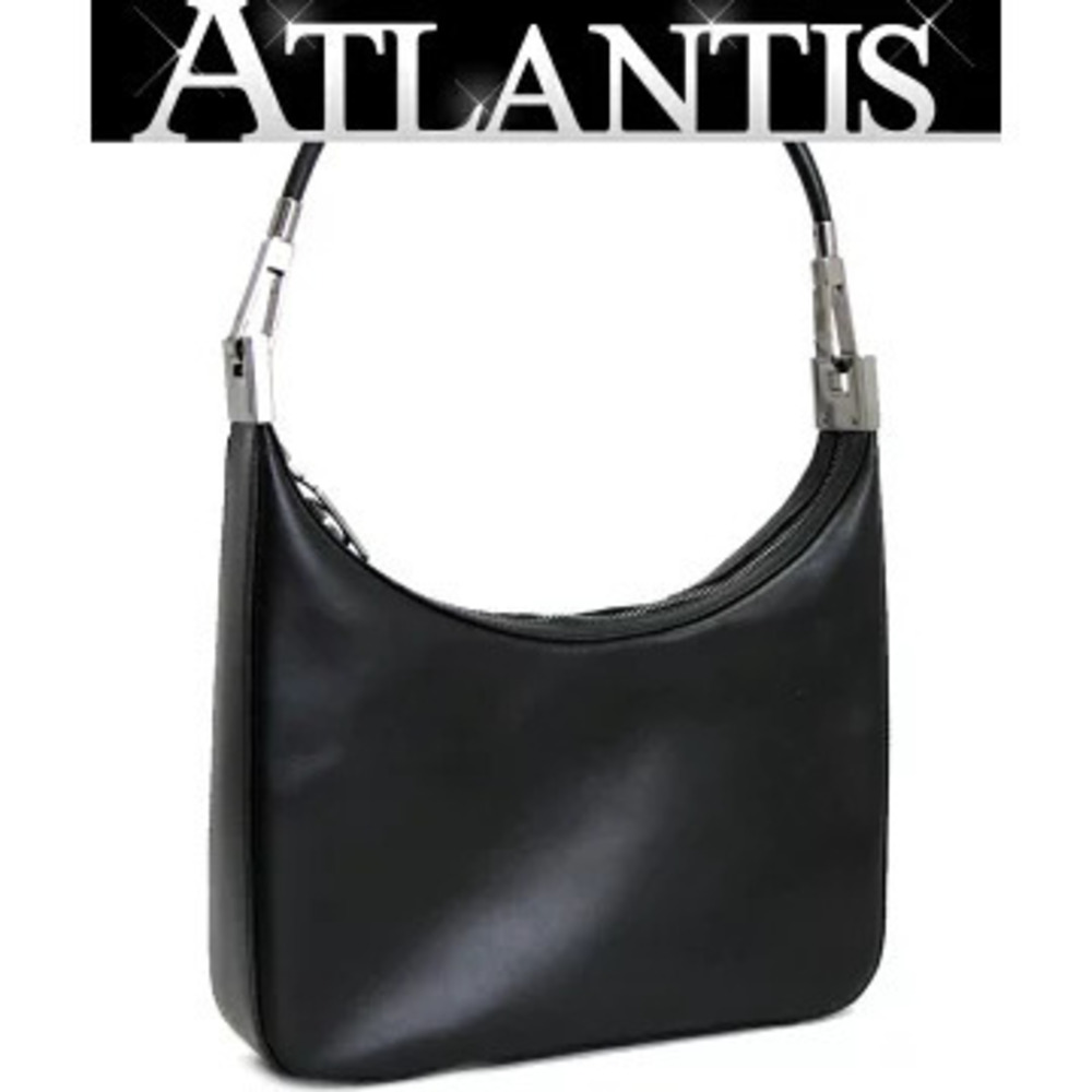 Gucci One Shoulder Hobo Bag Leather Black